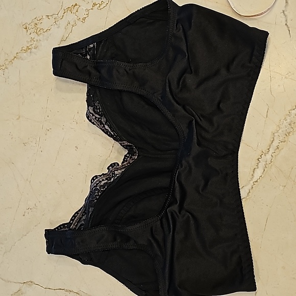 Rhonda Black Lacey Bra Straps, black, 2X no wire! - Picture 5 of 7